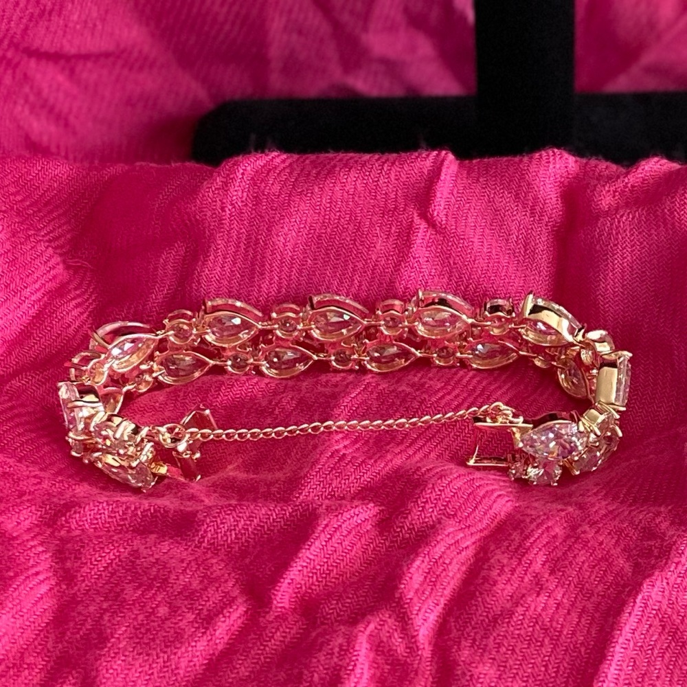 New! Rose Gold Diamond Tennis Bracelet - Picture 7 of 10